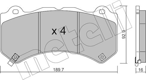 Metelli 22-1182-0 - Bremžu uzliku kompl., Disku bremzes ps1.lv