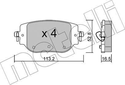 Metelli 22-1346-0 - Bremžu uzliku kompl., Disku bremzes ps1.lv