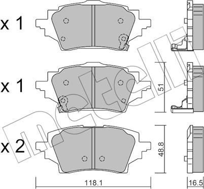 Metelli 22-1228-0 - Bremžu uzliku kompl., Disku bremzes ps1.lv