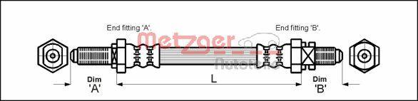 Metzger 4114680 - Bremžu šļūtene ps1.lv