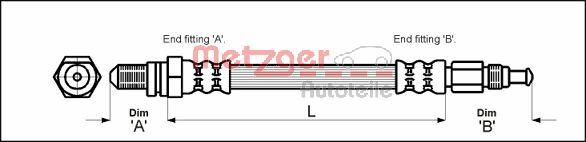 Metzger 4114804 - Bremžu šļūtene ps1.lv