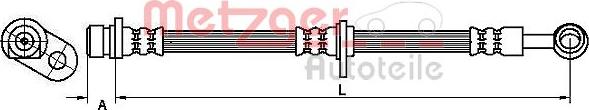 Metzger 4115190 - Bremžu šļūtene ps1.lv