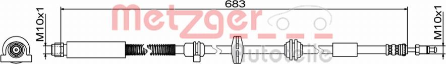 Metzger 4110949 - Bremžu šļūtene ps1.lv