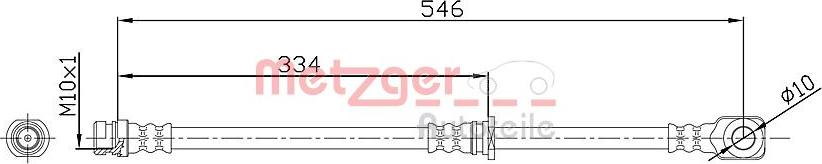 Metzger 4110918 - Bremžu šļūtene ps1.lv