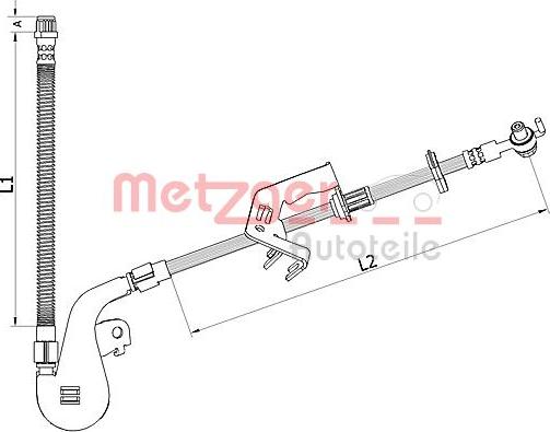 Metzger 4110927 - Bremžu šļūtene ps1.lv