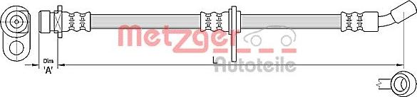 Metzger 4110495 - Bremžu šļūtene ps1.lv