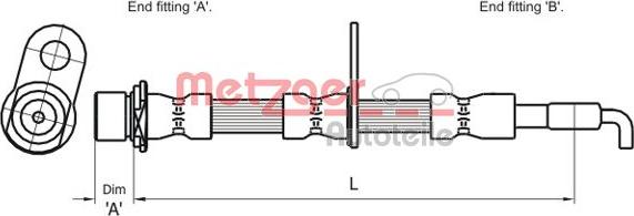 Metzger 4110009 - Bremžu šļūtene ps1.lv