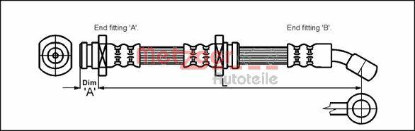 Metzger 4110081 - Bremžu šļūtene ps1.lv