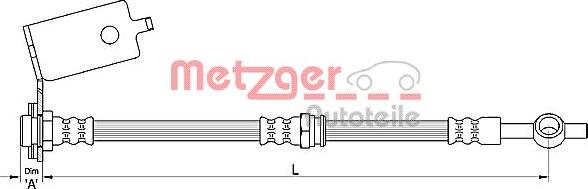 Metzger 4110141 - Bremžu šļūtene ps1.lv