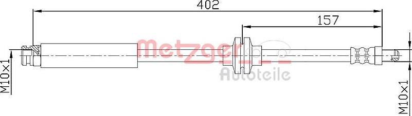 Metzger 4110108 - Bremžu šļūtene ps1.lv
