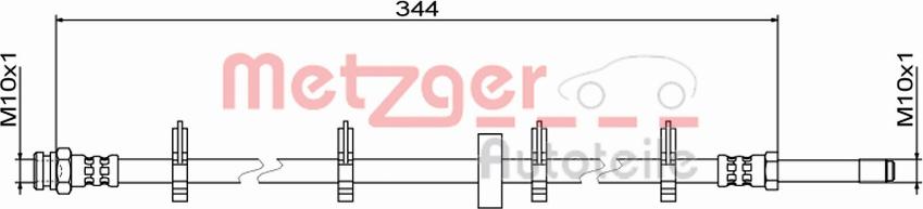 Metzger 4111499 - Bremžu šļūtene ps1.lv