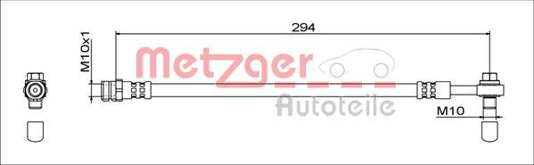 Metzger 4111538 - Bremžu šļūtene ps1.lv