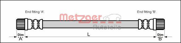 Metzger 4111152 - Bremžu šļūtene ps1.lv