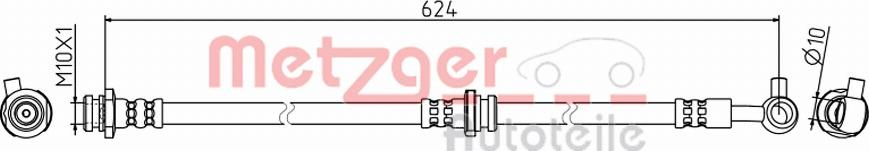 Metzger 4111834 - Bremžu šļūtene ps1.lv