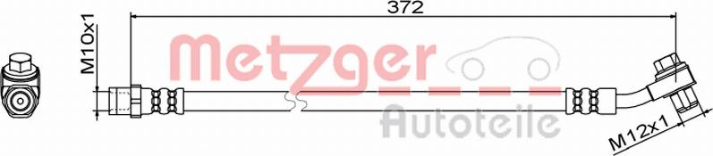 Metzger 4111795 - Bremžu šļūtene ps1.lv