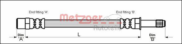 Metzger 4111718 - Bremžu šļūtene ps1.lv