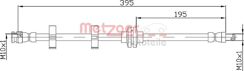 Metzger 4118402 - Bremžu šļūtene ps1.lv