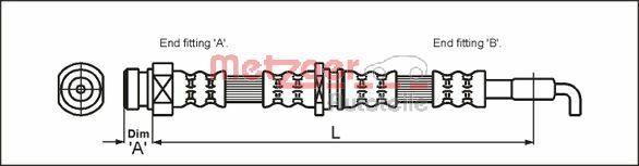 Metzger 4113669 - Bremžu šļūtene ps1.lv