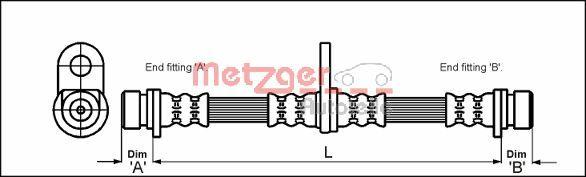 Metzger 4113290 - Bremžu šļūtene ps1.lv