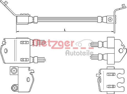 Metzger 4112547 - Bremžu šļūtene ps1.lv