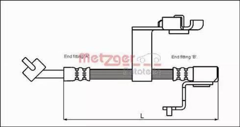 Metzger 4112510 - Bremžu šļūtene ps1.lv