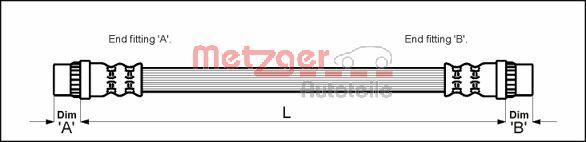 Metzger 4112146 - Bremžu šļūtene ps1.lv