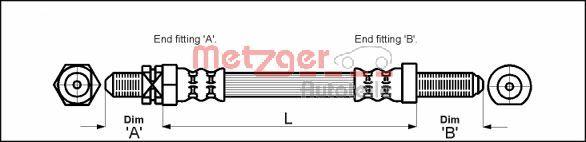 Metzger 4112103 - Bremžu šļūtene ps1.lv