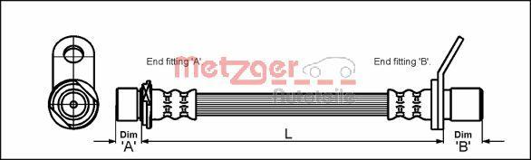 Metzger 4112171 - Bremžu šļūtene ps1.lv