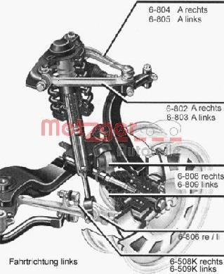 Metzger 58009611 - Neatkarīgās balstiekārtas svira, Riteņa piekare ps1.lv