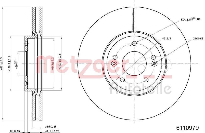 Metzger 6110979 - Bremžu diski ps1.lv