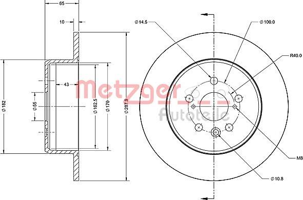 Metzger 6110468 - Bremžu diski ps1.lv