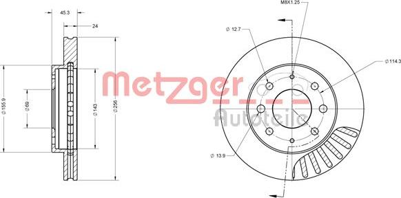 Metzger 6110546 - Bremžu diski ps1.lv