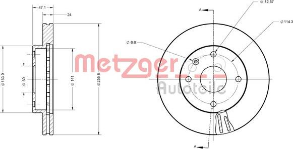 Metzger 6110525 - Bremžu diski ps1.lv