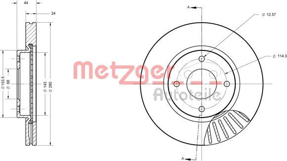 Metzger 6110578 - Bremžu diski ps1.lv