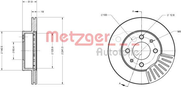 Metzger 6110618 - Bremžu diski ps1.lv