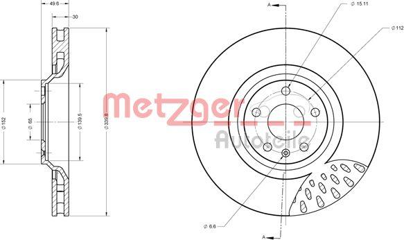 Metzger 6110631 - Bremžu diski ps1.lv