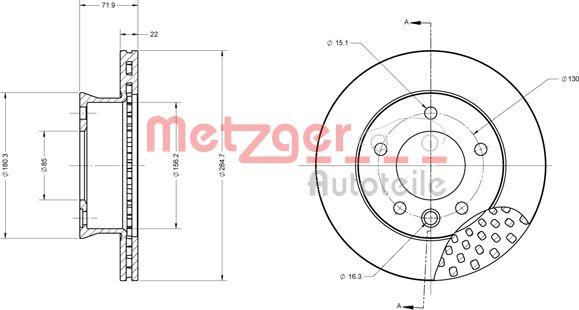 Metzger 6110676 - Bremžu diski ps1.lv
