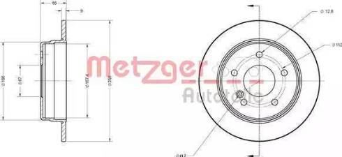 Metzger 6110579 - Bremžu diski ps1.lv