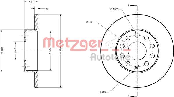 Metzger 6110030 - Bremžu diski ps1.lv