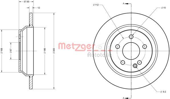 Metzger 6110829 - Bremžu diski ps1.lv