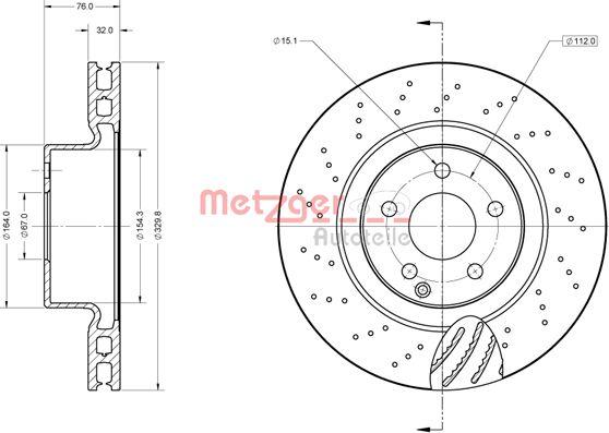 Metzger 6110870 - Bremžu diski ps1.lv