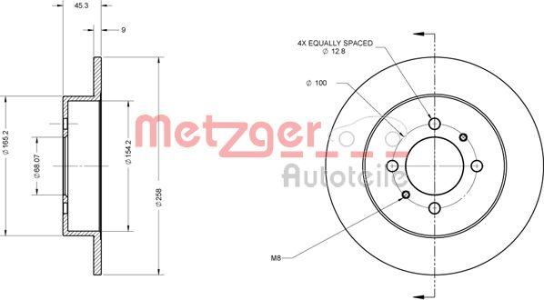 Metzger 6110398 - Bremžu diski ps1.lv