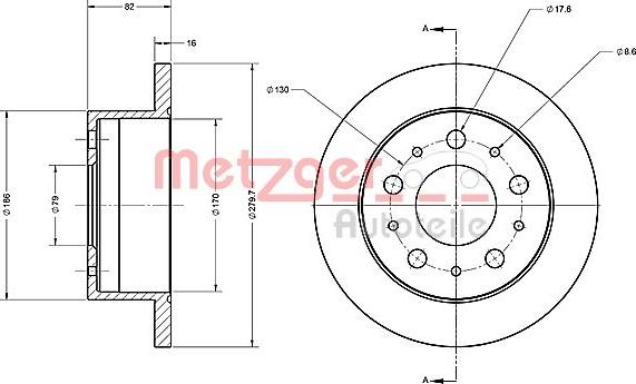 Metzger 6110338 - Bremžu diski ps1.lv