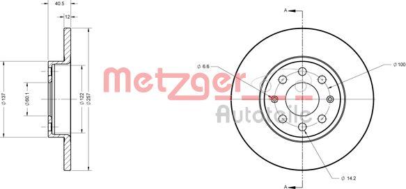 Metzger 6110246 - Bremžu diski ps1.lv