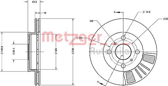 Metzger 6110269 - Bremžu diski ps1.lv