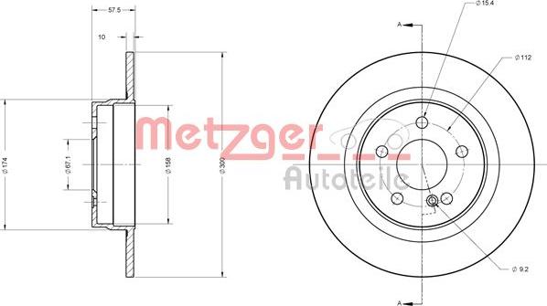 Metzger 6110209 - Bremžu diski ps1.lv