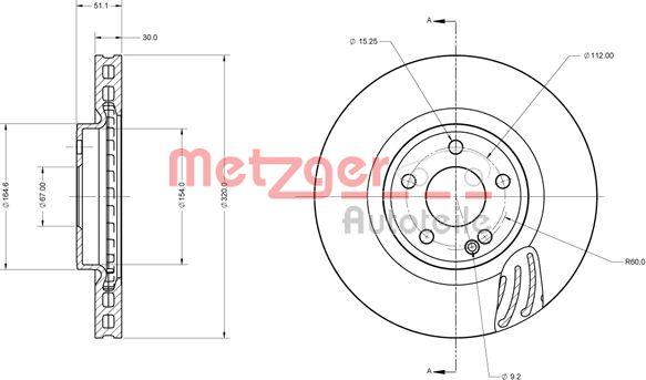 Metzger 6110746 - Bremžu diski ps1.lv