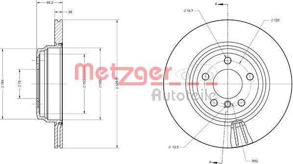 Metzger 6110742 - Bremžu diski ps1.lv