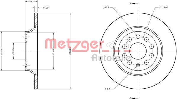 Metzger 6110747 - Bremžu diski ps1.lv