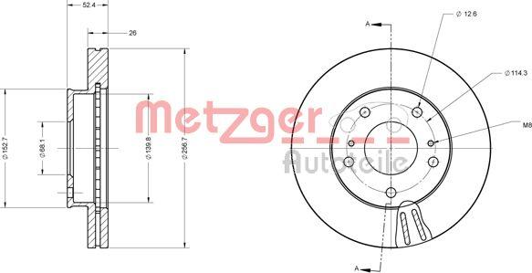 Metzger 6110702 - Bremžu diski ps1.lv